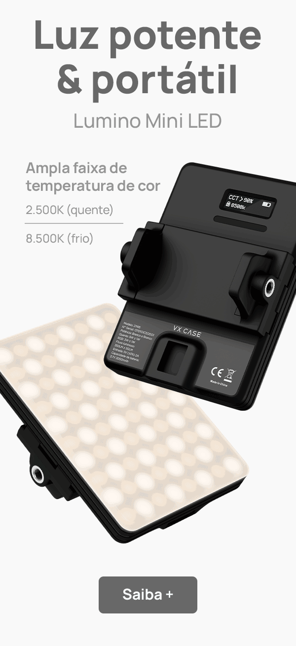 Lumino VX Case Mini Painel LED Preto