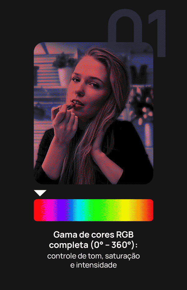 Lumino VX Case Mini Painel LED Preto