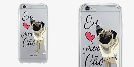 Capa VX Case Eu Amo Meu Cão (Pug)